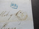 Spanien 1869 Michel Nr.90 EF Blauer Stempel PD Und K2 Espagne AMB Cette A Tar C Barcelona - Lyon - Covers & Documents