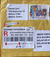 GREECE 2019, REGISTERED COVER TO INDIA,5 EURO RATE ,2  STAMPS CHILDERN,RAILWAY JOKER - Covers & Documents