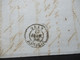 Delcampe - Italien 11.2.1856 Genova - Marseille Pour Oran (Algerien) Blauer 6eck Stempel Sard S.E. Marseille Schiffspost - Sardinien