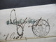 GB London 1852 Stempel B S Mit Krone Und Blauer L1 Oxford / Angl AM 1 Calais 2 über Paris Nach Nantes - Lettres & Documents