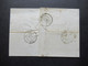 GB London 1852 Stempel B S Mit Krone Und Blauer L1 Oxford / Angl AM 1 Calais 2 über Paris Nach Nantes - Cartas & Documentos