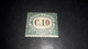 04AL14 SAN MARINO 1897 SEGNATASSE VALORE IN BRUNO CENT. 10 "X" - Unused Stamps