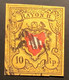 SELTENE "St G" ST GALLEN INITIALRAUTE 1850 Zst 16 II D T.9 RO, 10 Rp Rayon II(Befund Marchand Schweiz Suisse Switzerland - 1843-1852 Timbres Cantonaux Et  Fédéraux