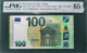 100 EURO SPAIN 2019 DRAGHI V001B2 VA000 CERTIFICATE PMG 65 RARE LOW SERIAL ONLY EVEN NUMBERS SC FDS UNCIRCULATED PERFECT - 100 Euro