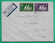 YT N°302 + 309 ST PIERRE ET MIQUELON LETTRE PAR AVION POUR LE GAULT PERCHE LOIR ET CHER 1948 COVER FRANCE - Lettres & Documents