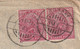 1913 - Enveloppe De BOMBAY Mumbai, Inde, GB Vers PARIS, France - PER BOOK POST - 6 Pies - 2 X 3 Victoria Stamps - 1911-35  George V