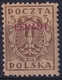 POLEN Levant 1919 3 F Brown With Overprint LEVANT Michel 1 MH - Levant (Turquie)