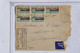 AH16 NOUVELLE CALEDONIE  LETTRE   1949 1ER VOL  NOUMEA PARIS  PARIS ++BANDE DE T.P ++AFFRANCH. PLAISANT - Lettres & Documents