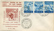 EMISSION DE PROPAGANDE DES PAYS DE L'EST -ROUMANIE N°14A ( BLEU ) SUR ENVELOPPE 1er JOUR AVEC OBL. DU 10 MAI 1959 - Brieven En Documenten