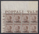 1912 Blocco Di 8 AdF Valori Sass. 6 MNH** Cv 40 - Egeo (Scarpanto)