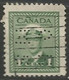 CANADA / PERFORE N° 205 OBLITERE - Perfins