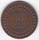 Protectorat Français . 10 Centimes 1916 A , En Bronze, Lec# 105 - Tunisie