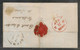 UK 1846 1d BRICK-RED  Numbered City Oval Cancel CHESTER -plate 61 -back CHESTER Black And RED Reception - WAX SEAL - Briefe U. Dokumente