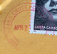 USA 2022, GRETA GARBO ,BETTE DEVIS, BULLRUN, FORT SUMTER 12 STAMPS USED COVER TO INDIA, GRAND CHUTE P.O .CANCELLATION - Storia Postale