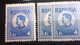 Errors Romania 1942 King Michael Of Romania Different Color Revenue Stamps Postal - Plaatfouten En Curiosa