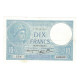 France, 10 Francs, Minerve, 1939, Q.69459, TTB+, Fayette:7.3, KM:84 - 10 F 1916-1942 ''Minerve''