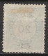 Grecia 1875 SEGNATASSE 20 L. Contorno Verde -centro Nero- Dent. 10x11 -n.5 Catalogo Unificato Usato - Oblitérés