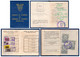 TIMBRES FISCAUX : 4 + 3 TIMBRES Sur PERMIS DE PÊCHE / FISHING CINDERELLA - ROUMANIE / ROMANIA : 1988 - 1991 (aj851) - Revenue Stamps