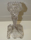 *JOLI ANCIEN BOUGEOIR CRISTAL PORTIEUX FLEURS De LYS Binet Forme Tour CHATEAU  E - Chandeliers, Candelabras & Candleholders