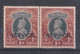King George VI Ovpnt "SERIVICE"-SG#0138, Horzonatl Pair, Condition As Per Scan,LPS1 - Timbres De Service
