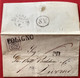 FOLIGNO 2.10.1852 RARE SECOND DAY OF ISSUE COVER>Livorno Toscana(Stato Pontificio Lettera  Lettre Pontifical States FDC - Papal States