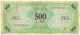 500 LIRE OCCUPAZIONE AMERICANA IN ITALIA MONOLINGUA BEP 1943 BB - Ocupación Aliados Segunda Guerra Mundial