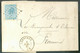 N°18 - 20 Centimes Bleu Obl. LP.214 Sur Lettre De LESSINES Le 1 Juillet 1867 Vers Frameries - Expéditeur S.A. CARRIERES - 1865-1866 Profile Left