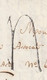 Delcampe - 1843 - Cursive 2 COINCY (25 Mm) Aisne Sur Lettre Amicale De 3 Pages Pour Paris (60) Via Oulchy T12 - 1801-1848: Voorlopers XIX