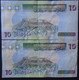 LIBYA , P 73  ,  10 Dinars  ,  ND 2004 , EF/AU , 2 Notes - Libye