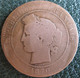 10 Centimes Cérès 1870 A Paris , En Bronze . Gadoury 265 - 1870-1871 Kabinett Trochu