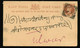 Ganzsache 1921 Karte Card Indien India Postage, Stempel Jeypore City, Quarter Anna, EAST INDIA POST CARD - Inland Letter Cards