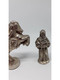 Delcampe - Rare Vintage Set 4 Figures Statue Miniature Prayer Horse Knight Silver Plated - Metal