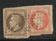 France N° 29A, 30 Et 31 Un Lot D'oblitération P.C Du G.C Cote + De 200€ - 1863-1870 Napoleone III Con Gli Allori