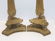 Delcampe - *PAIRE BOUGEOIRS RESTAURATION EMPIRE XIXe BRONZE PIEDS GRIFFES TRIPODES Bougie E - Candelabri E Candelieri