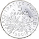 Monnaie, France, 5 Francs, 2001, Paris, BE, FDC, Argent, KM:1309 - Proeven