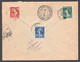 1909 Enveloppe Semeuse 10c Yv 138-E4 Sans Date Recommandée Pour L'Italie - Standard Covers & Stamped On Demand (before 1995)