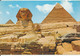 Egypt Postcard Sent To Denmark 17-10-1978 The Great Sphinx And Khepren Pyramid - Pirámides