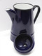 Delcampe - * JOLIE ANCIENNE CAFETIERE EMAILLEE BLEU Foncé Made In POLAND COLLECTION Déco   E - Teapots