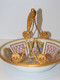 Delcampe - *BELLE ANCIENNE COUPELLE PORCELAINE LIMOGES MONTURE BRONZE Français VIDE POCHE   E - Limoges (FRA)