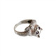 Delcampe - Ancienne Bague Chat Argent Sterling 925 Art Deco Yeux Grenat Taille 57 - Rings