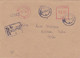 W4188- BUCHAREST, AMOUNT 18.00, RED MACHINE STAMPS ON REGISTERED COVER, 1992, ROMANIA - Covers & Documents