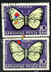 Errors Romanua 1956 MI 1586 Printes With Butterfly Wings Displaced From The Frame, Butterfly Displaced  In Im Butterfly - Plaatfouten En Curiosa