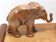 Delcampe - *DECO BUREAU ART DECO BOIS NOYER BOITE A CIGARETTES CIGARES ELEPHANT CADEAU  E - Art Nouveau / Art Deco