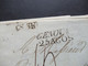 Italien 1819 (Genes) Faltbrief Mit Inhalt Roter Ra3 Italie Par Antibes L2 Genova / Genua - Agde Bartaxe - 1. ...-1850 Prefilatelia