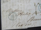 Belgien 1858 Faltbrief Mit Inhalt Blauer Stempel K2 Bruxelles Und Blauer K2 Belg. 5 VALnes Rückseitig Paris A Lyon - 1849-1865 Medaillons (Varia)