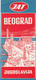 JAT Yugoslav Airlines Advertising Prospect Brochure Beograd City Plan Map - Magazines Inflight