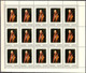 RUSSIA/USSR 1972 ART: Russian Paintings. 7 FULL SHEETS, MNH - Hojas Completas