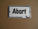 1940 Germany / Deutschland - ABORT Alte Emailschilder, WW2 German Toilet Old Enamel Porcelain Sign - Andere & Zonder Classificatie