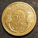 FRANCE - 50 CENTIMES 1940 - Morlon - Cupro-aluminium - Gad 423 - KM 894.1 - 50 Centimes