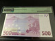 France Letter U EUR 500 Printercode T001 Graded 66 EPQ Gem Uncirculated By PMG - 500 Euro